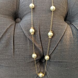 Gold and Pearl J. Crew necklace